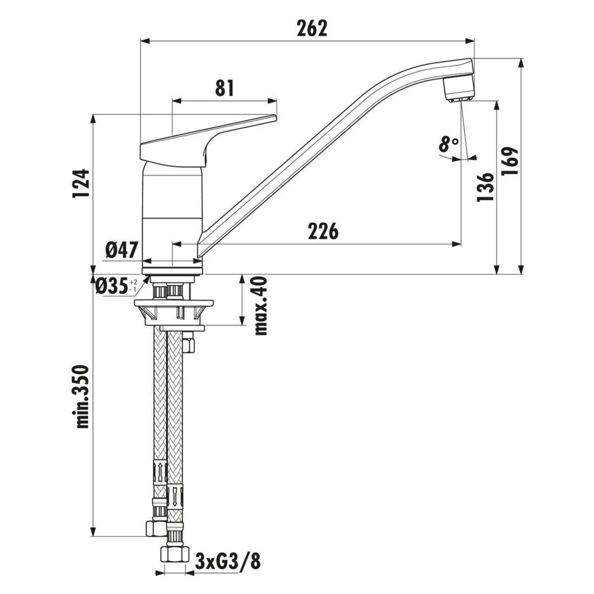 Küchenarmatur Naber® Ideal Standard CeraFit 1