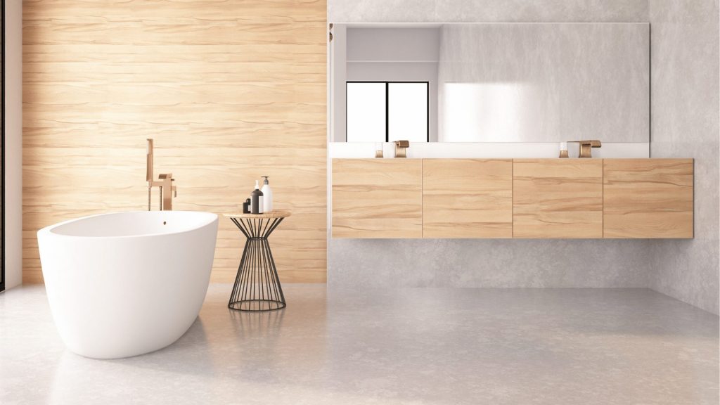 Moderne Badezimmermöbel in Holz Optik