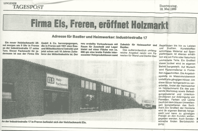 Els Freren Holzfachmarkt Eröffnung Lingener Tagespost
